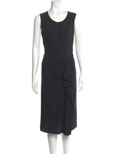 Pre-owned Prada Vintage Midi Length Dress In Black