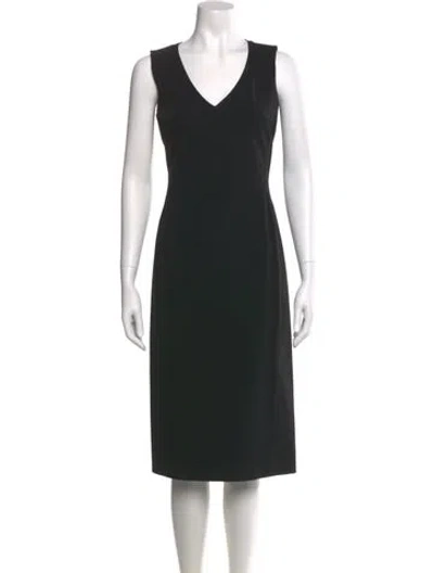 Pre-owned Prada Vintage Midi Length Dress In Black