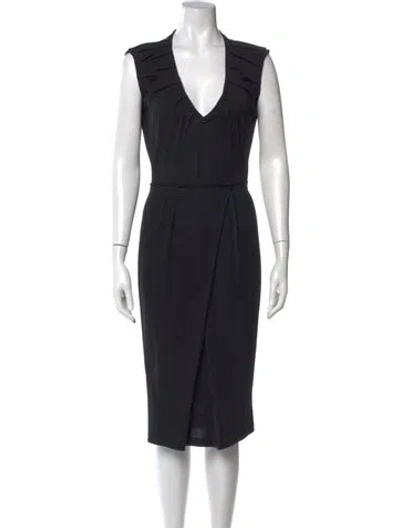 Pre-owned Prada Vintage Midi Length Dress In Black