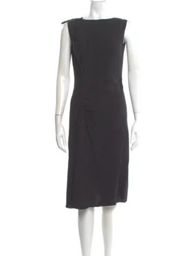 Pre-owned Prada Vintage Midi Length Dress In Black