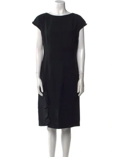 Pre-owned Prada Vintage Midi Length Dress In Black