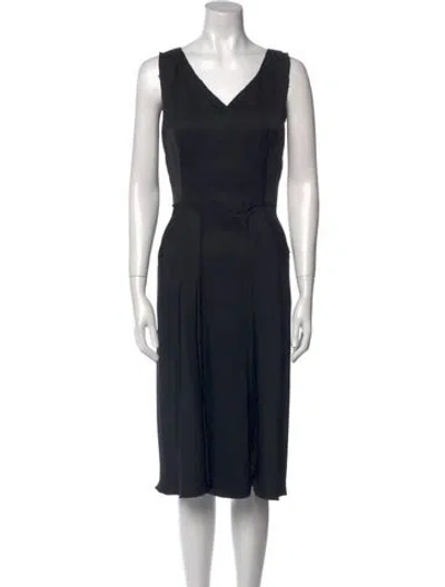Pre-owned Prada Vintage Midi Length Dress In Black