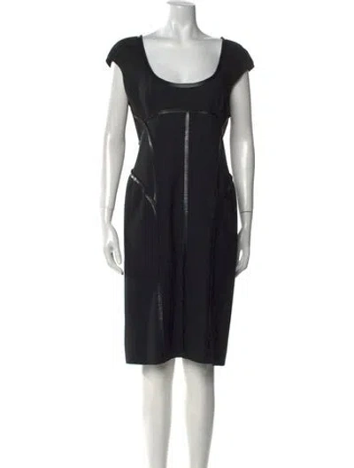 Pre-owned Prada Vintage Midi Length Dress In Black