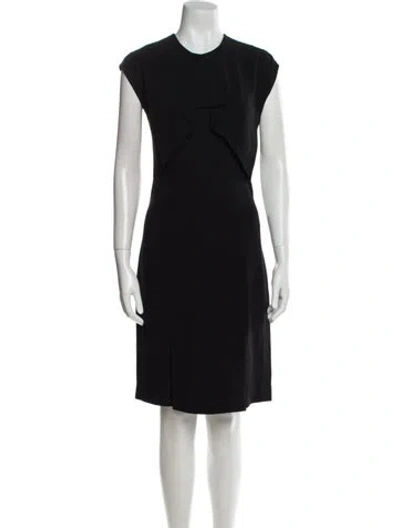 Pre-owned Prada Vintage Midi Length Dress In Black