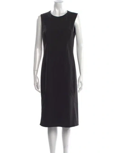 Pre-owned Prada Vintage Midi Length Dress In Black