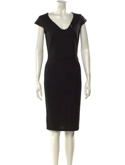 Pre-owned Prada Vintage Midi Length Dress In Black