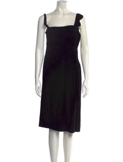 Pre-owned Prada Vintage Midi Length Dress In Black