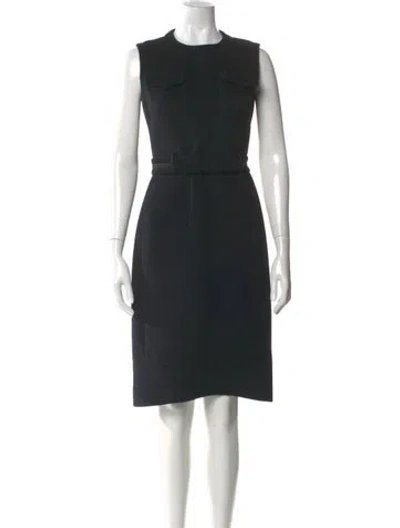 Pre-owned Prada Vintage Midi Length Dress In Black