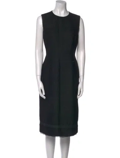 Pre-owned Prada Vintage Midi Length Dress In Black