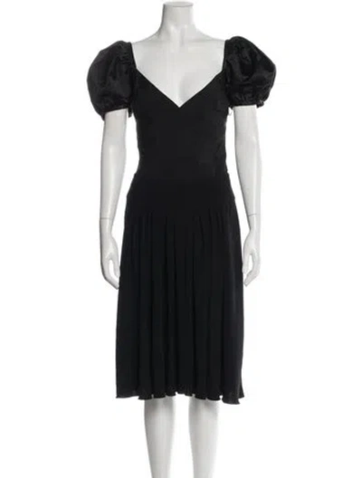 Pre-owned Prada Vintage Midi Length Dress In Black