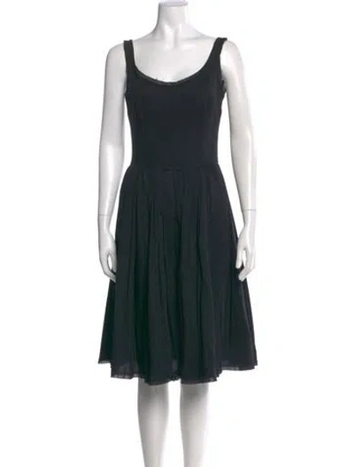 Pre-owned Prada Vintage Midi Length Dress In Black
