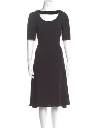 Pre-owned Prada Vintage Midi Length Dress In Black