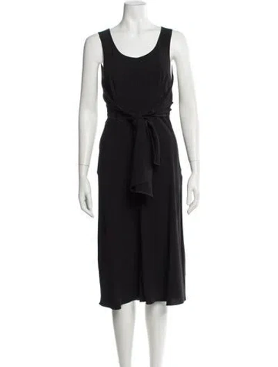 Pre-owned Prada Vintage Midi Length Dress In Black