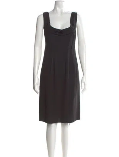 Pre-owned Prada Vintage Midi Length Dress In Black