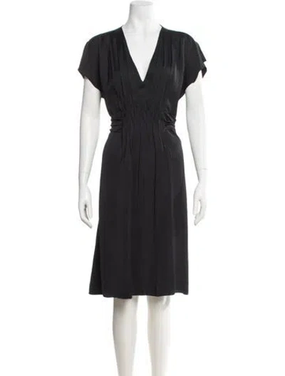 Pre-owned Prada Vintage Midi Length Dress In Black