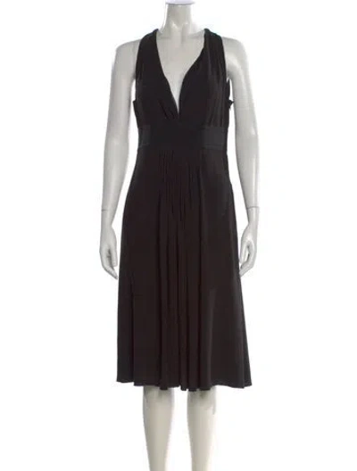 Pre-owned Prada Vintage Midi Length Dress In Black