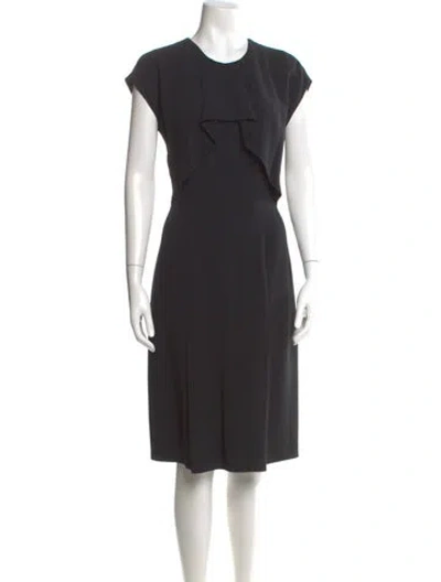 Pre-owned Prada Vintage Midi Length Dress In Black