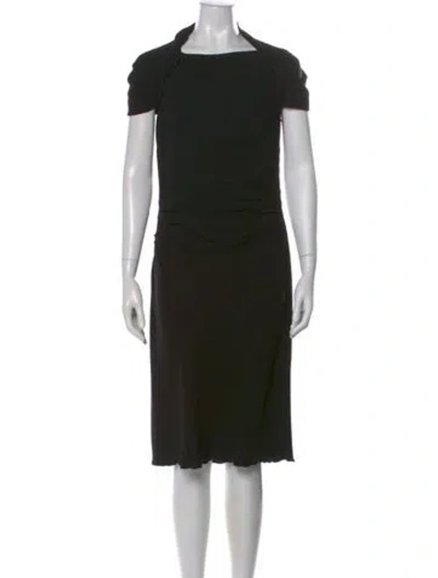 Pre-owned Prada Vintage Midi Length Dress In Black