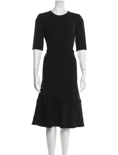 Pre-owned Prada Vintage Midi Length Dress In Black