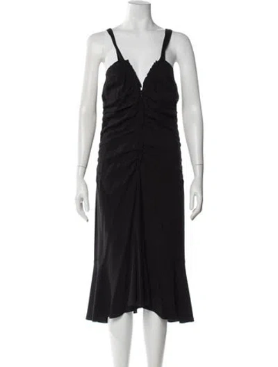 Pre-owned Prada Vintage Midi Length Dress In Black