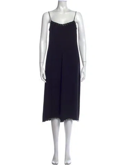 Pre-owned Prada Vintage Midi Length Dress In Black