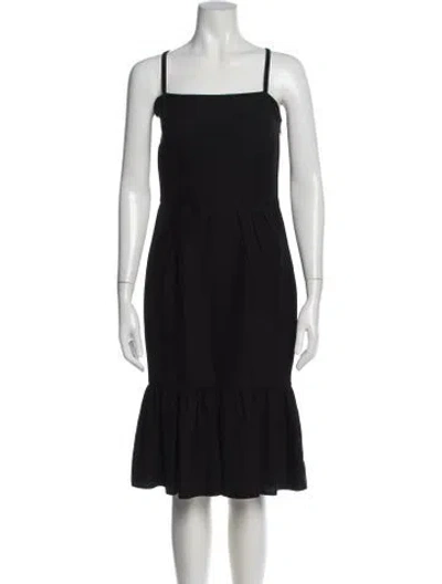 Pre-owned Prada Vintage Midi Length Dress In Black
