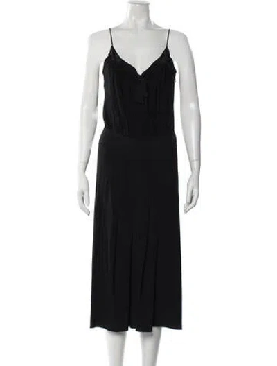 Pre-owned Prada Vintage Midi Length Dress In Black
