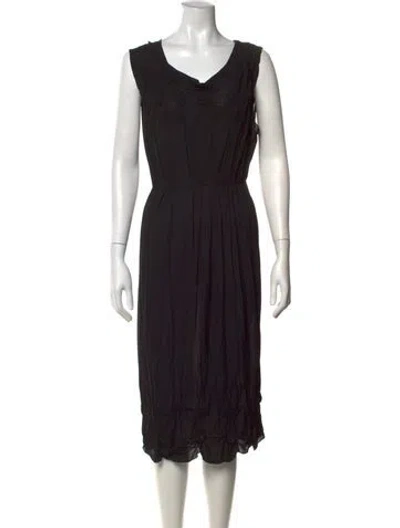 Pre-owned Prada Vintage Midi Length Dress In Black