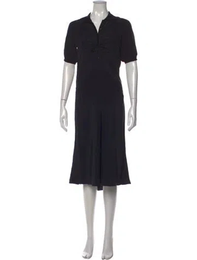 Pre-owned Prada Vintage Midi Length Dress In Black