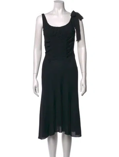 Pre-owned Prada Vintage Midi Length Dress In Black