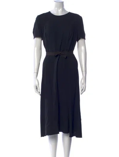 Pre-owned Prada Vintage Midi Length Dress In Black