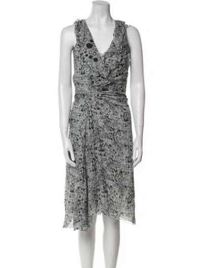 Pre-owned Prada Vintage Midi Length Dress In Blue