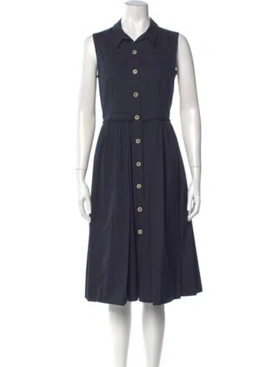 Pre-owned Prada Vintage Midi Length Dress In Blue