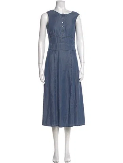 Pre-owned Prada Vintage Midi Length Dress In Blue