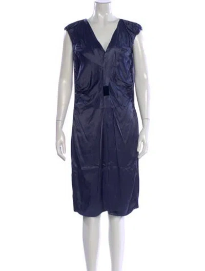 Pre-owned Prada Vintage Midi Length Dress In Blue
