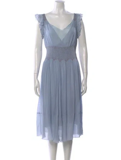 Pre-owned Prada Vintage Midi Length Dress In Blue