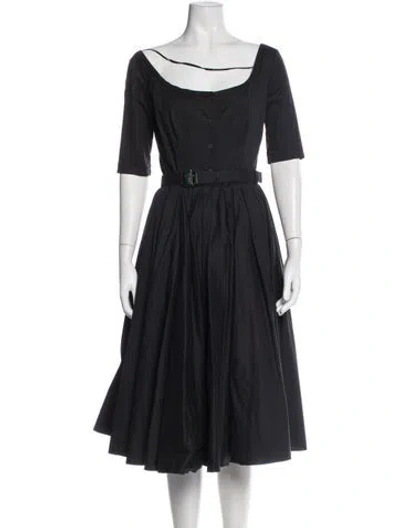 Pre-owned Prada Vintage Midi Length Dress In Blue