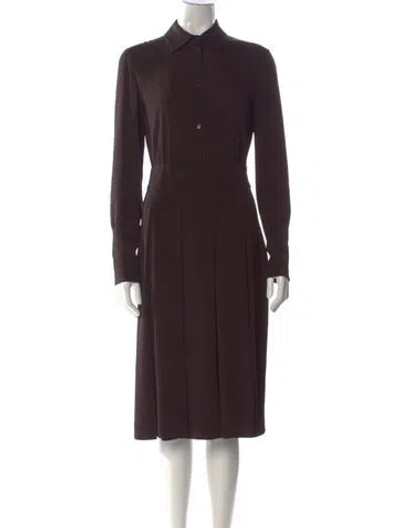 Pre-owned Prada Vintage Midi Length Dress In Brown