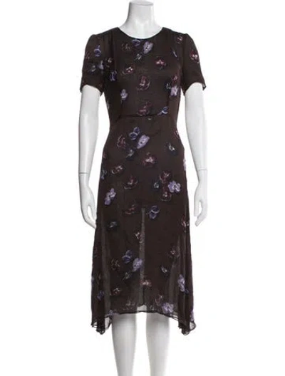Pre-owned Prada Vintage Midi Length Dress In Brown
