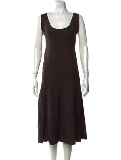 Pre-owned Prada Vintage Midi Length Dress In Brown