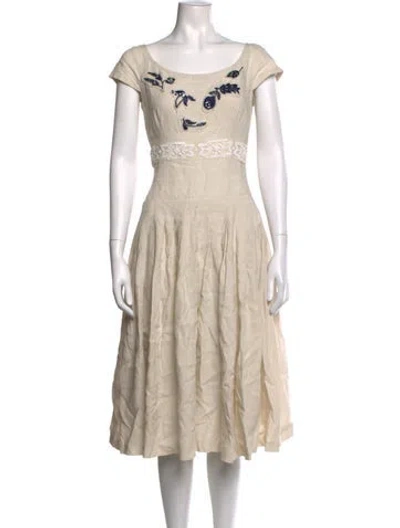 Pre-owned Prada Vintage Midi Length Dress In Grey