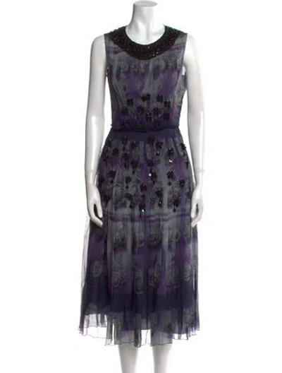 Pre-owned Prada Vintage Midi Length Dress In Multi