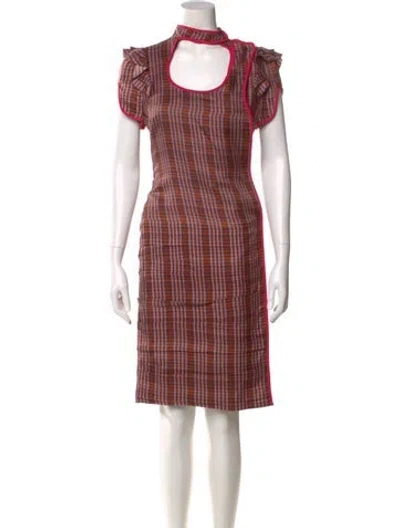 Pre-owned Prada Vintage Midi Length Dress In Multi