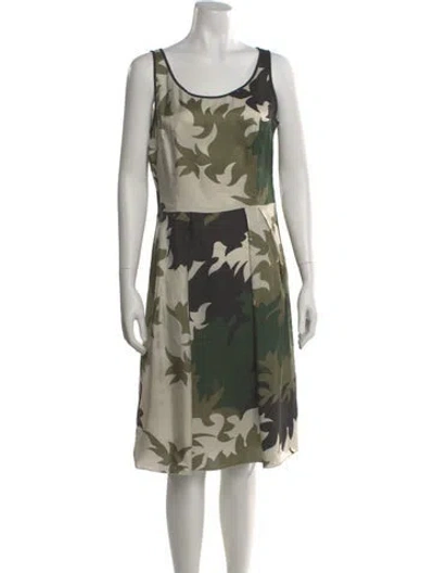 Pre-owned Prada Vintage Midi Length Dress In Multi