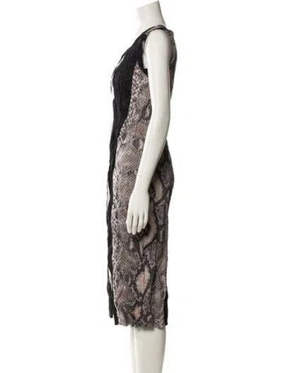 Pre-owned Prada Vintage Midi Length Dress In Neutral