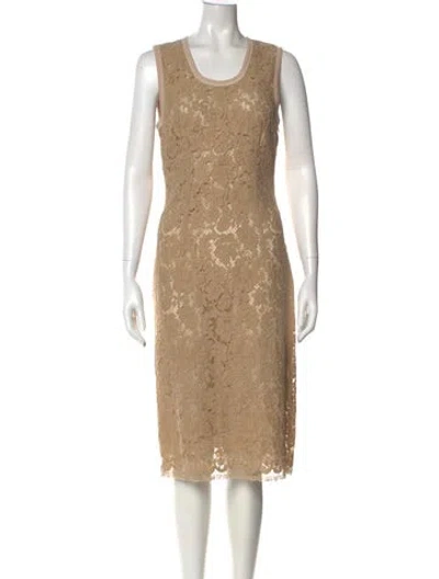 Pre-owned Prada Vintage Midi Length Dress In Neutral