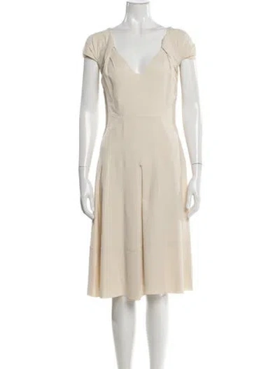 Pre-owned Prada Vintage Midi Length Dress In Neutral