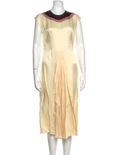 Pre-owned Prada Vintage Midi Length Dress In Neutral