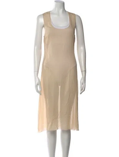 Pre-owned Prada Vintage Midi Length Dress In Neutral