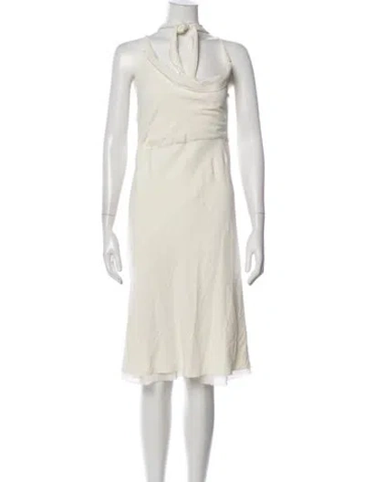 Pre-owned Prada Vintage Midi Length Dress In Neutrals